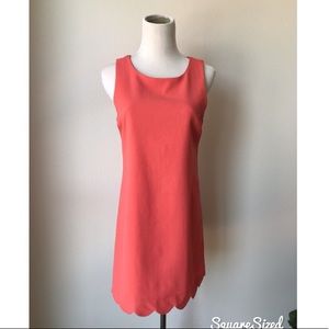 Pink dress with flounced